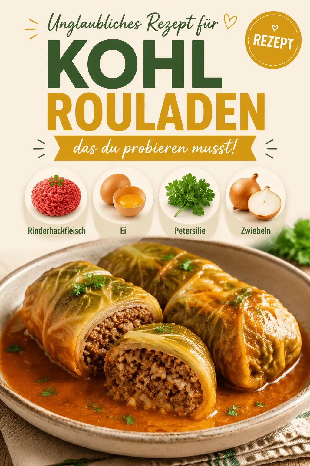 Unglaubliches Rezept für Kohlrouladen, das du probieren musst!