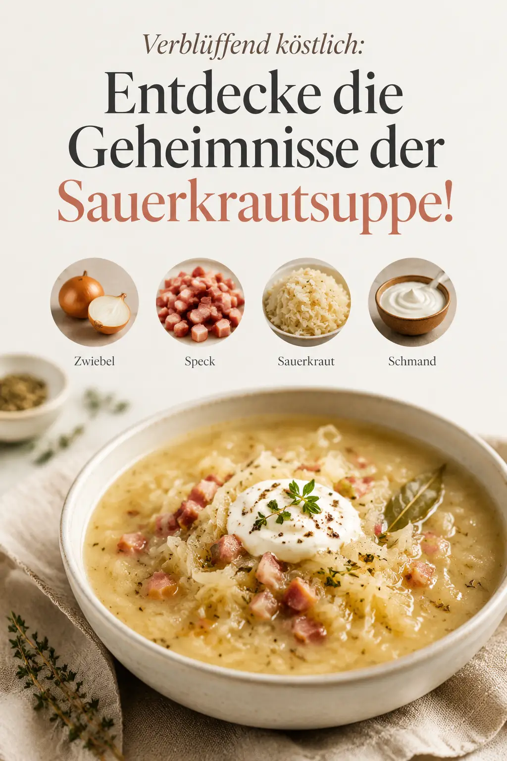 Verblüffend köstlich: Entdecke die Geheimnisse der Sauerkrautsuppe!