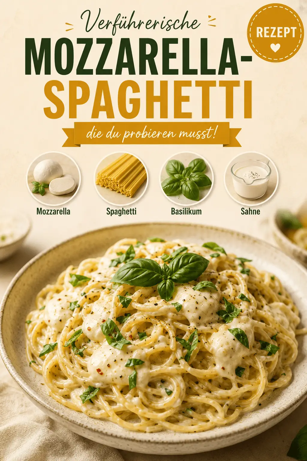 Verführerische Mozzarella-Spaghetti, die du probieren musst!