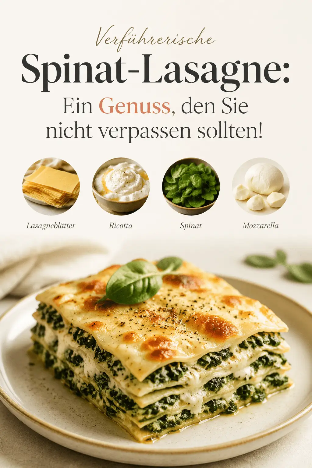 Verführerische Spinat-Lasagne: Ein Genuss, den Sie nicht verpassen sollten!