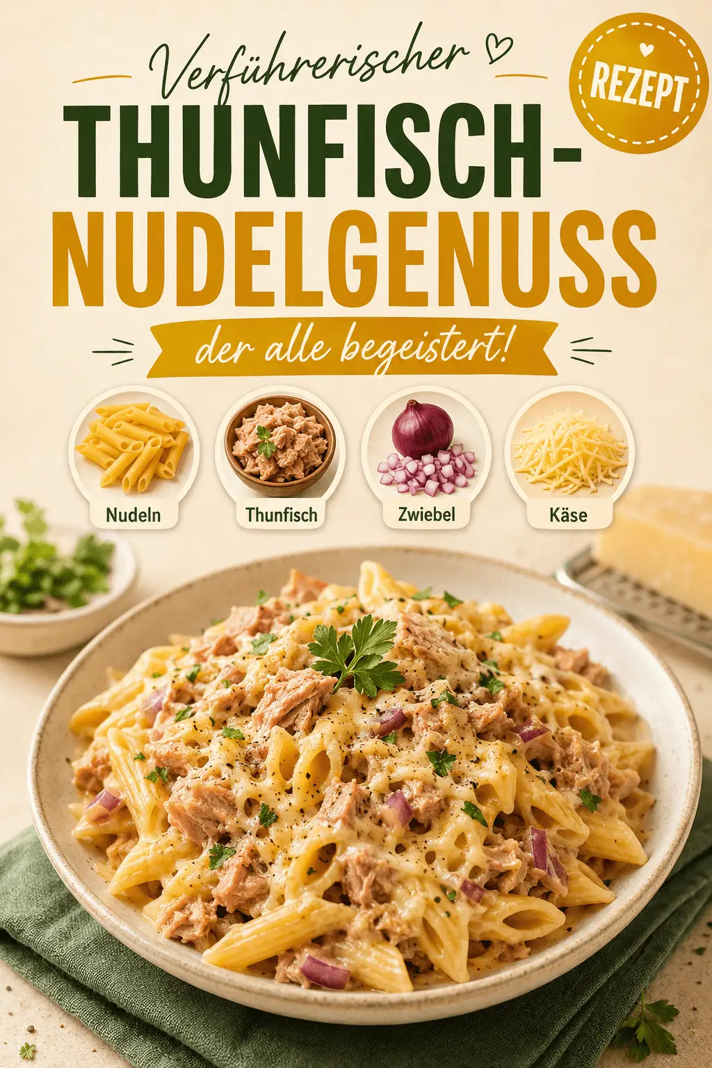 Verführerischer Thunfisch-Nudelgenuss, der alle begeistert!