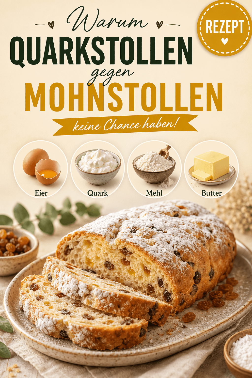 Warum Quarkstollen gegen Mohnstollen keine Chance haben!