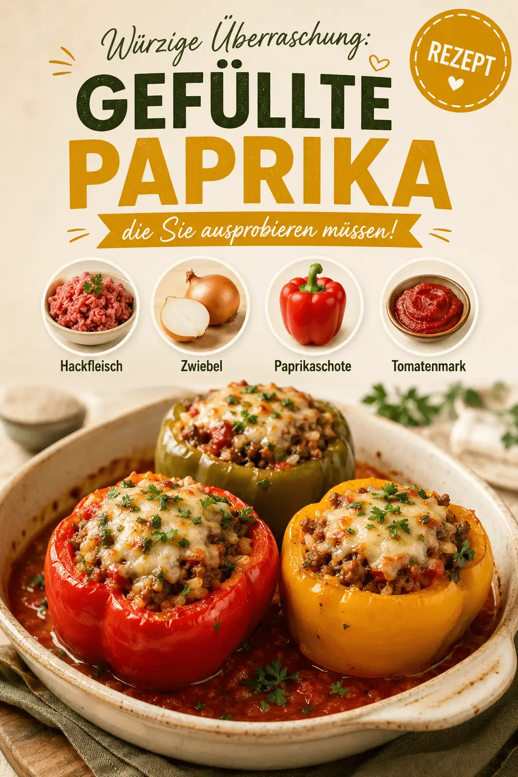 Würzige Überraschung: Gefüllte Paprika, die Sie ausprobieren müssen!