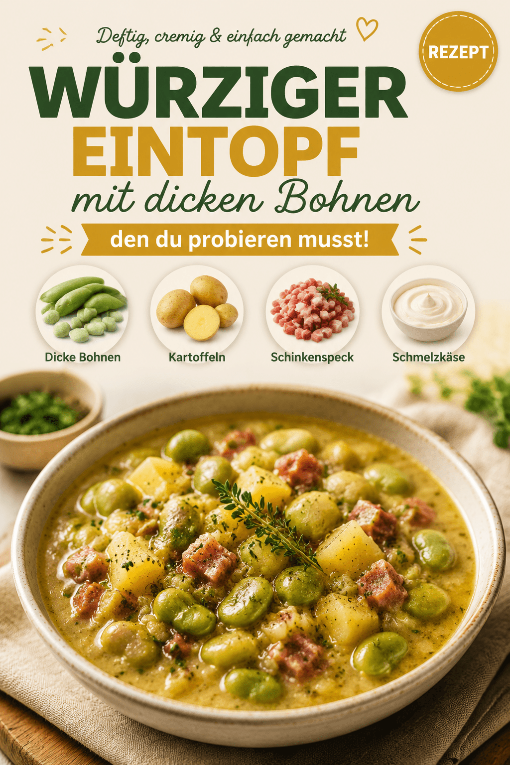 Würziger Eintopf mit dicken Bohnen, den du probieren musst!