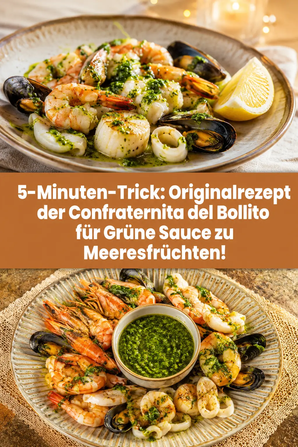 5-Minuten-Trick: Originalrezept der Confraternita del Bollito für Grüne Sauce zu Meeresfrüchten!