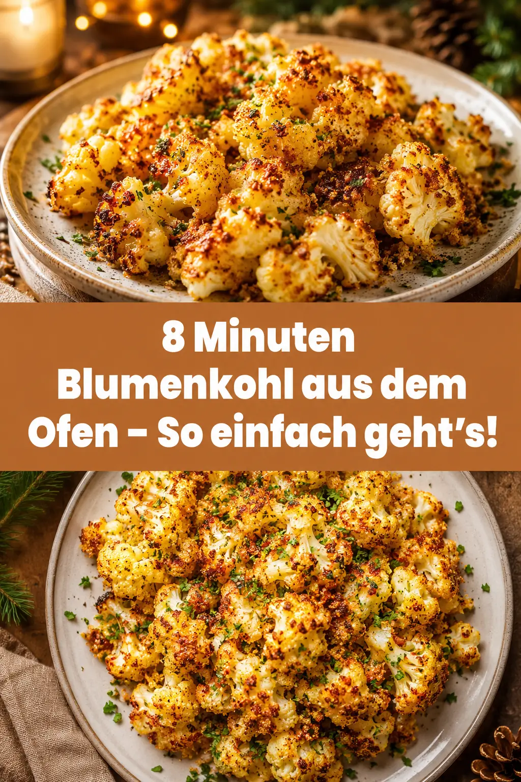 8 Minuten Blumenkohl aus dem Ofen – So einfach geht’s!