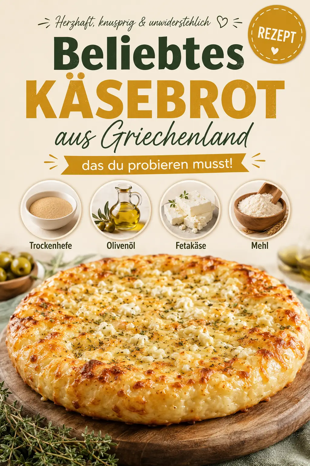 Beliebtes Käsebrot aus Griechenland, das du probieren musst!
