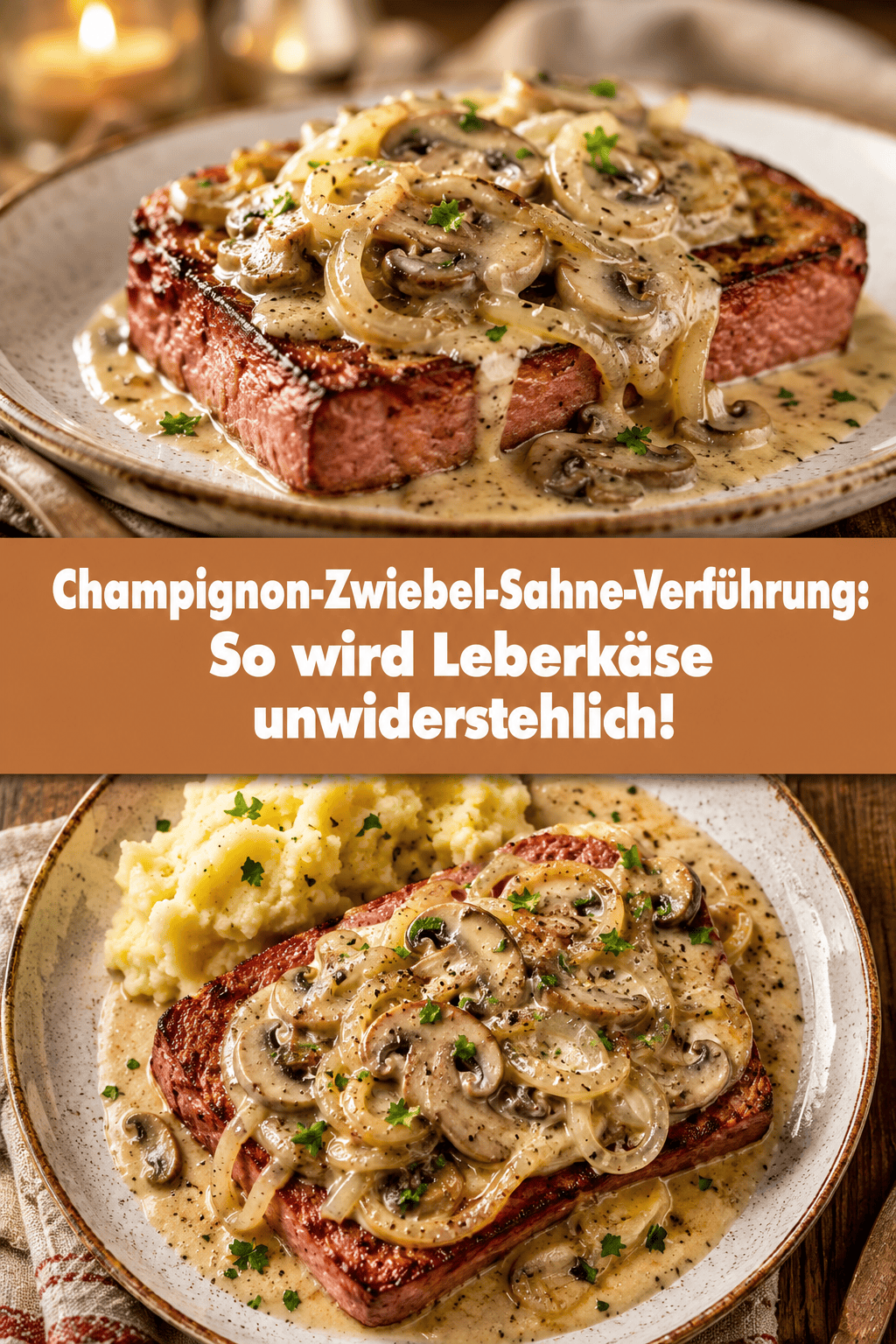 Champignon-Zwiebel-Sahne-Verführung: So wird Leberkäse unwiderstehlich!