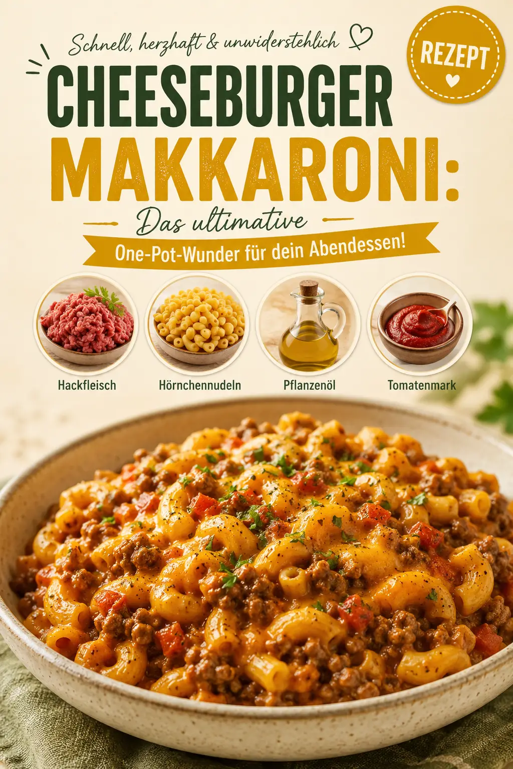 Cheeseburger Makkaroni: Das ultimative One-Pot-Wunder für dein Abendessen!