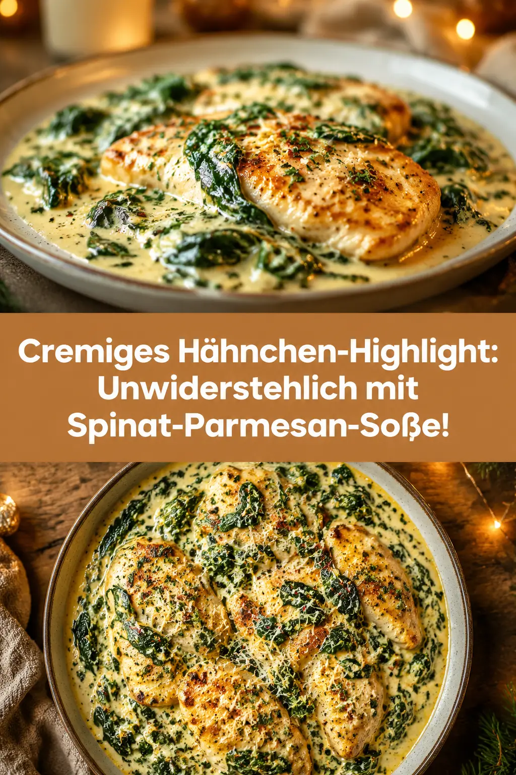 Cremiges Hähnchen-Highlight: Unwiderstehlich mit Spinat-Parmesan-Soße!