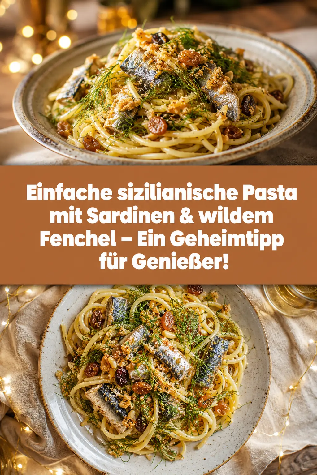 Einfache sizilianische Pasta mit Sardinen & wildem Fenchel – Ein Geheimtipp für Genießer!
