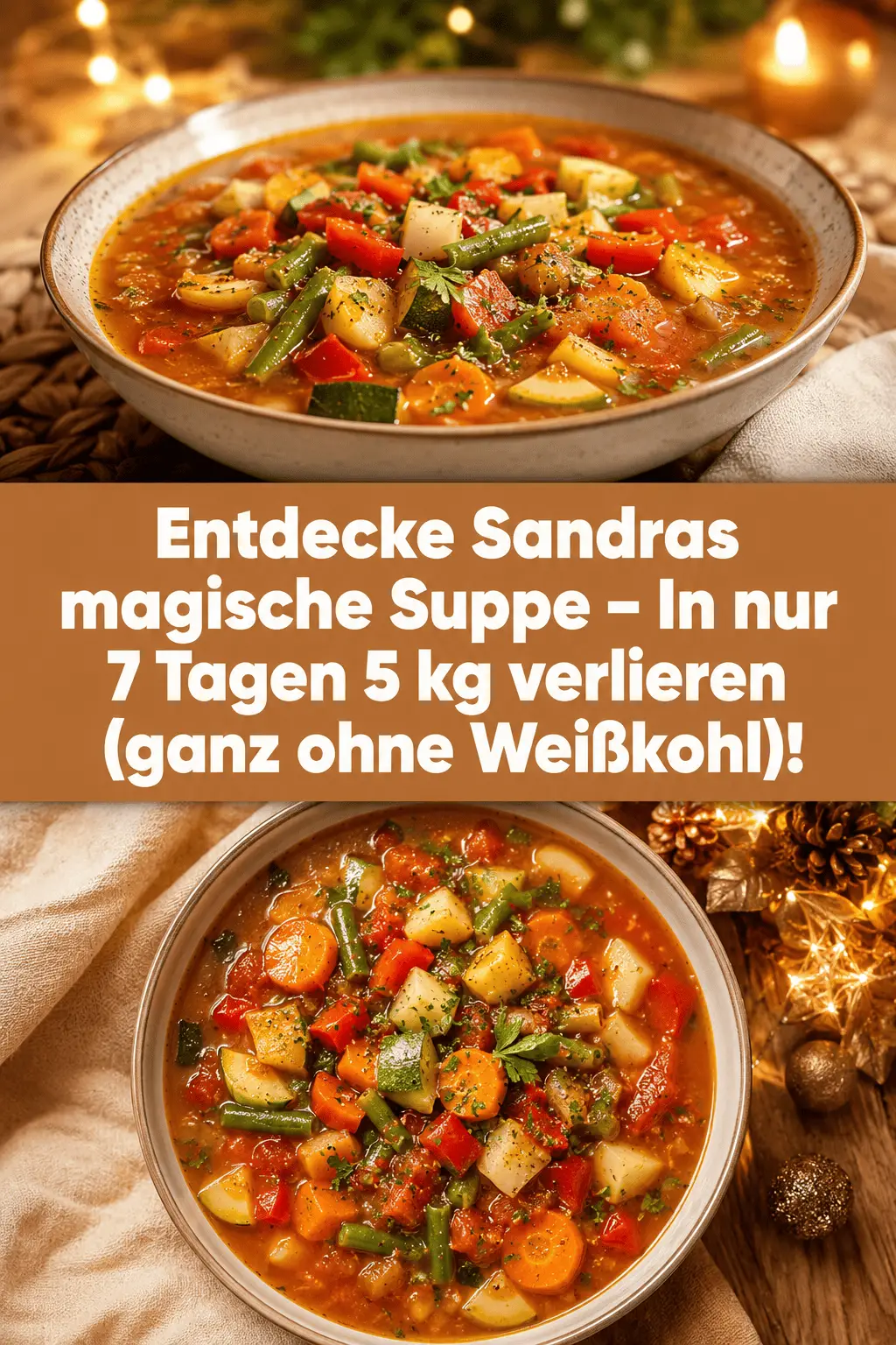Entdecke Sandras magische Suppe – In nur 7 Tagen 5 kg verlieren (ganz ohne Weißkohl)!
