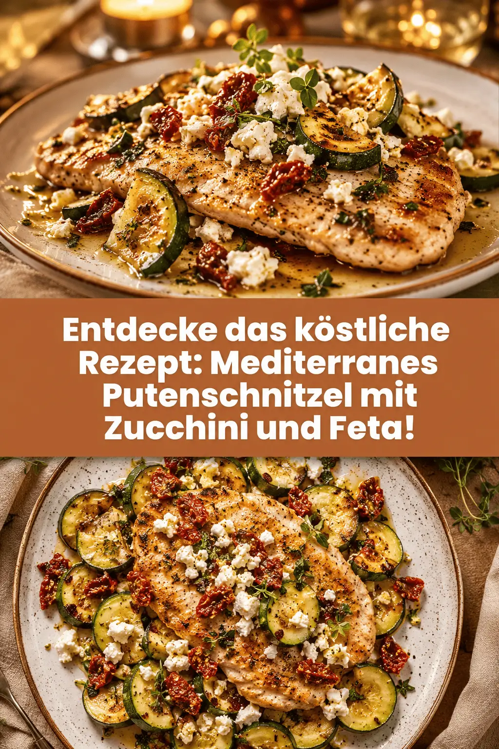 Entdecke das köstliche Rezept: Mediterranes Putenschnitzel mit Zucchini und Feta!
