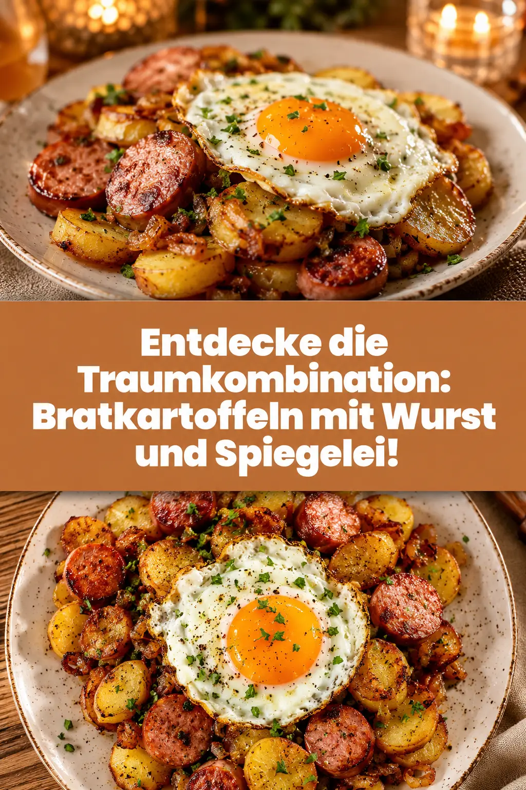 Entdecke die Traumkombination: Bratkartoffeln mit Wurst und Spiegelei!