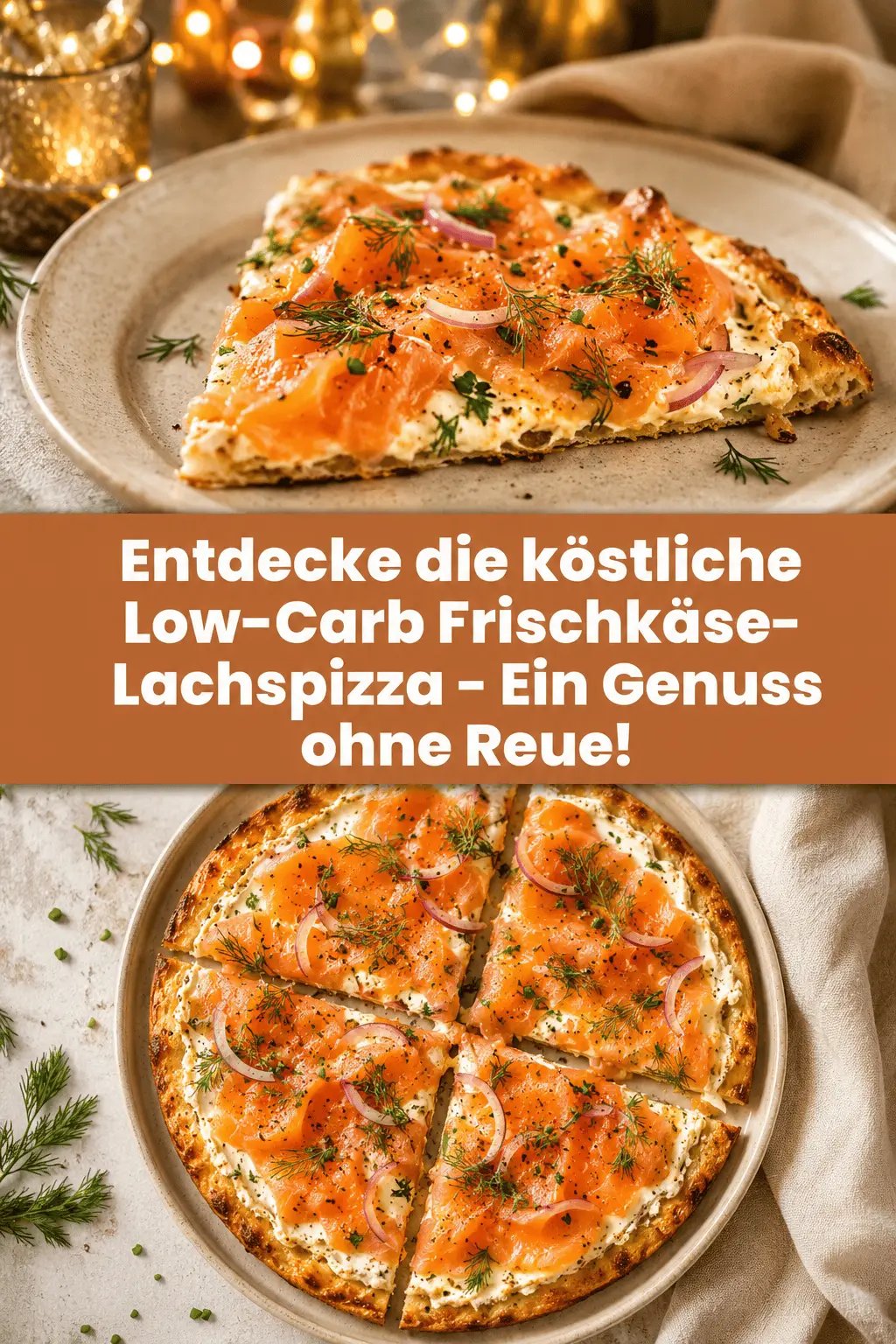 Entdecke die köstliche Low-Carb Frischkäse-Lachspizza - Ein Genuss ohne Reue!