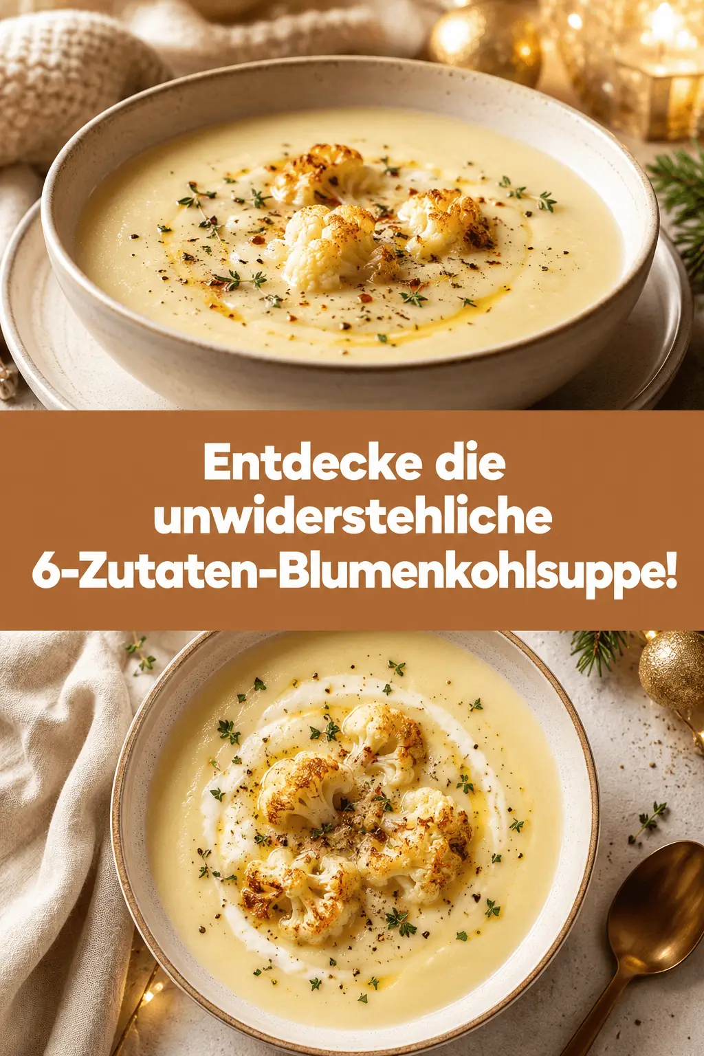 Entdecke die unwiderstehliche 6-Zutaten-Blumenkohlsuppe!