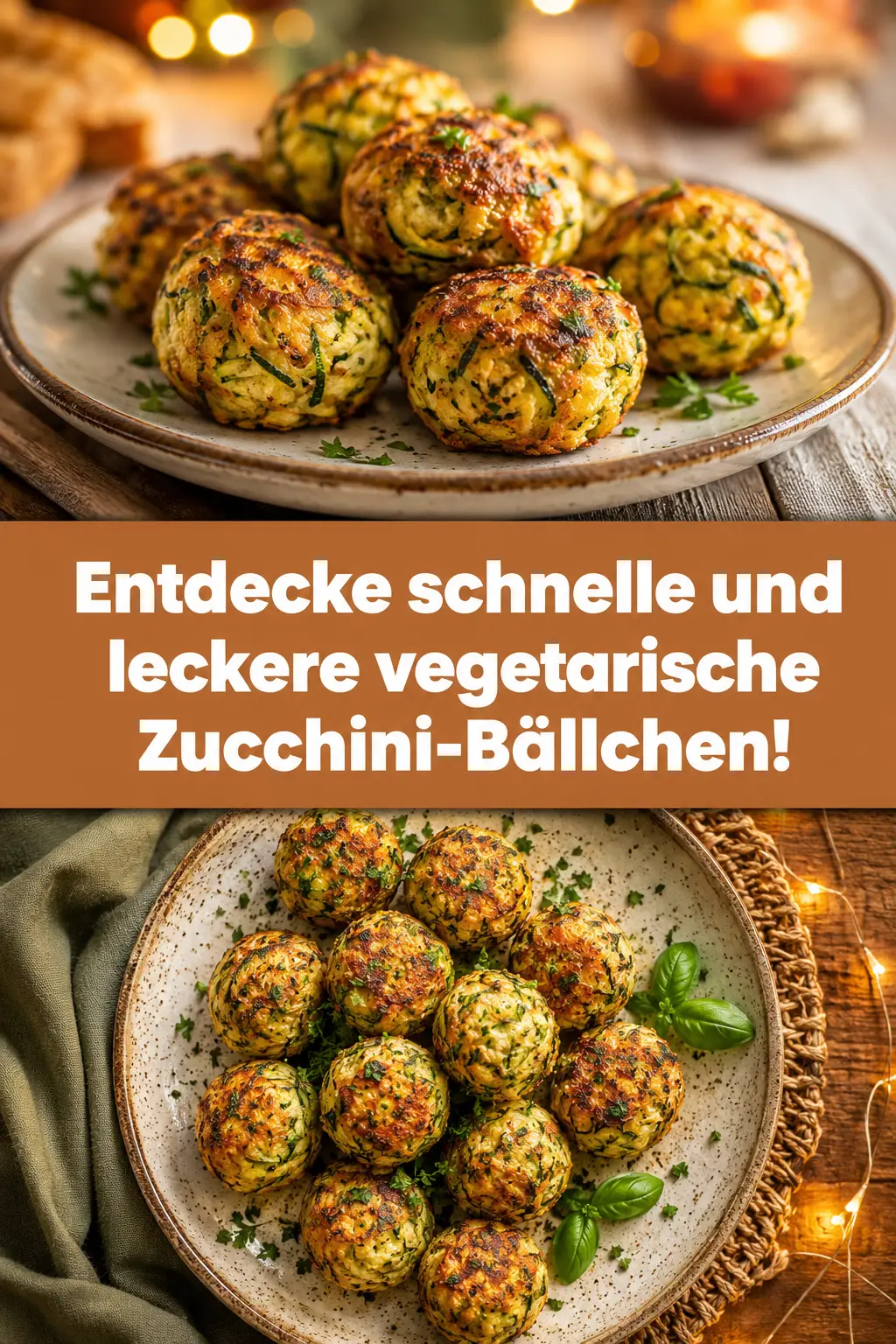 Entdecke schnelle und leckere vegetarische Zucchini-Bällchen!