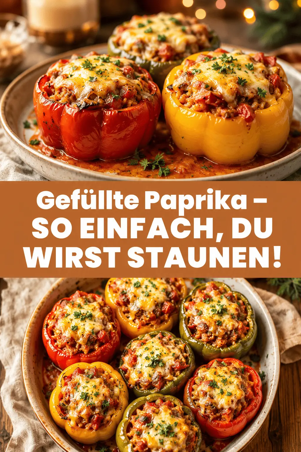 Gefüllte Paprika – SO EINFACH, DU WIRST STAUNEN!