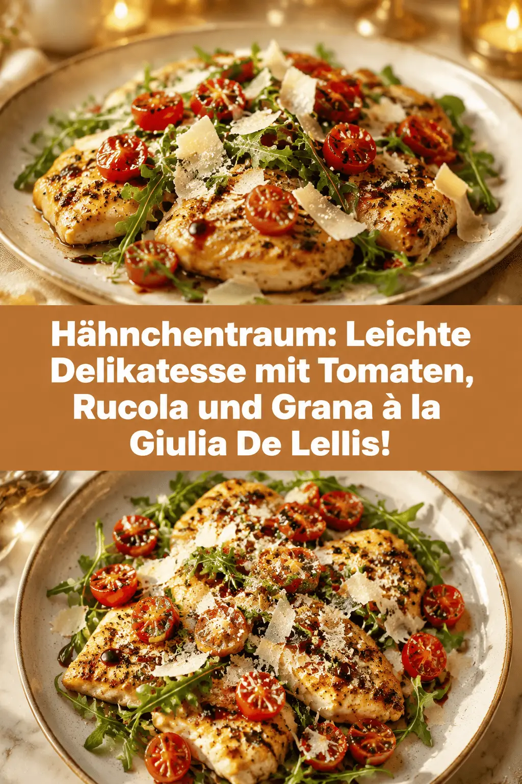 Hähnchentraum: Leichte Delikatesse mit Tomaten, Rucola und Grana à la Giulia De Lellis!