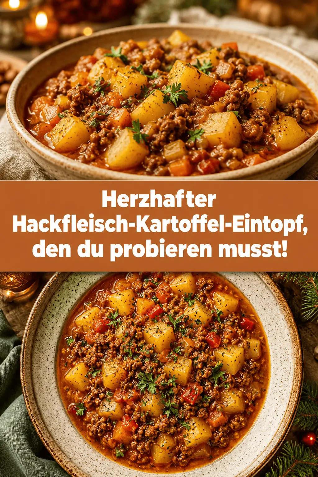 Herzhafter Hackfleisch-Kartoffel-Eintopf, den du probieren musst!
