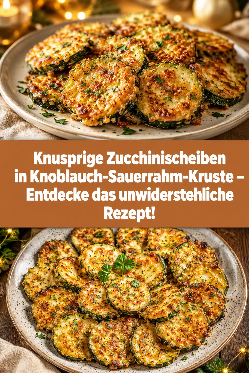 Knusprige Zucchinischeiben in Knoblauch-Sauerrahm-Kruste – Entdecke das unwiderstehliche Rezept!