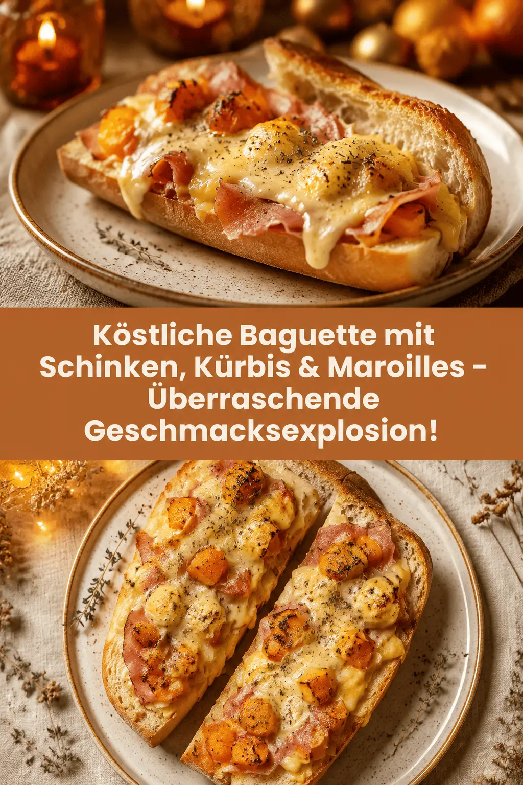 Köstliche Baguette mit Schinken, Kürbis & Maroilles - Überraschende Geschmacksexplosion!