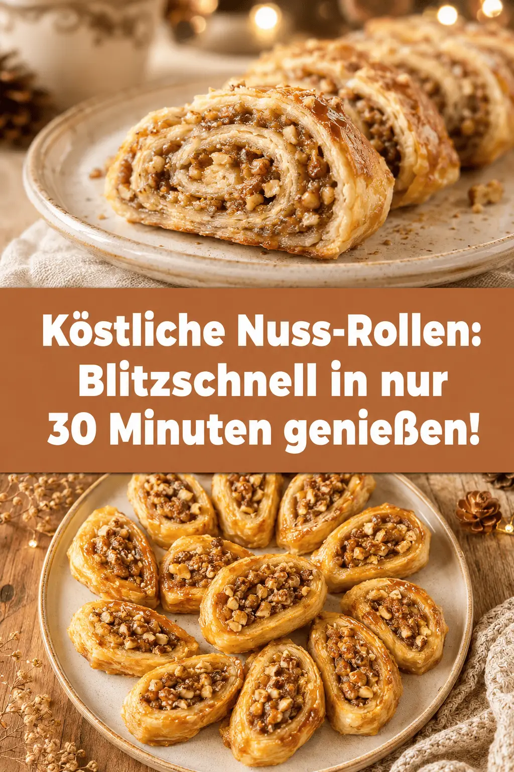 Köstliche Nuss-Rollen: Blitzschnell in nur 30 Minuten genießen!