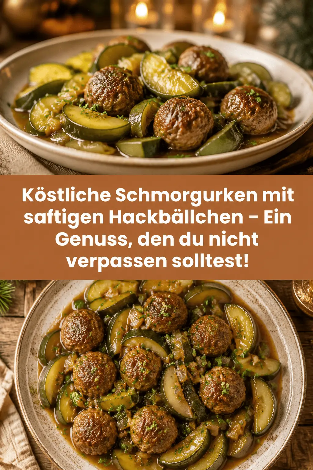 Köstliche Schmorgurken mit saftigen Hackbällchen – Ein Genuss, den du nicht verpassen solltest!