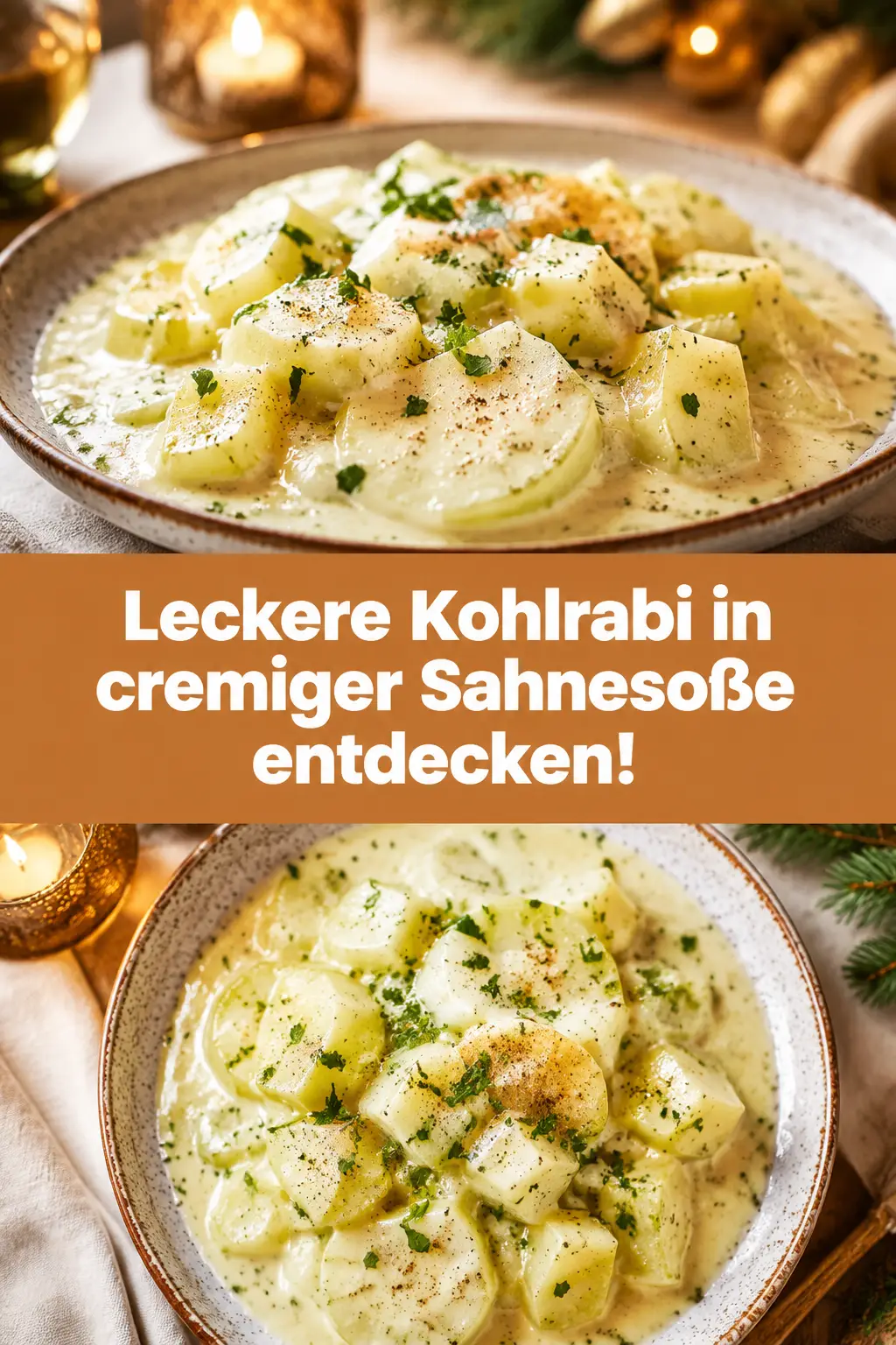 Leckere Kohlrabi in cremiger Sahnesoße entdecken!
