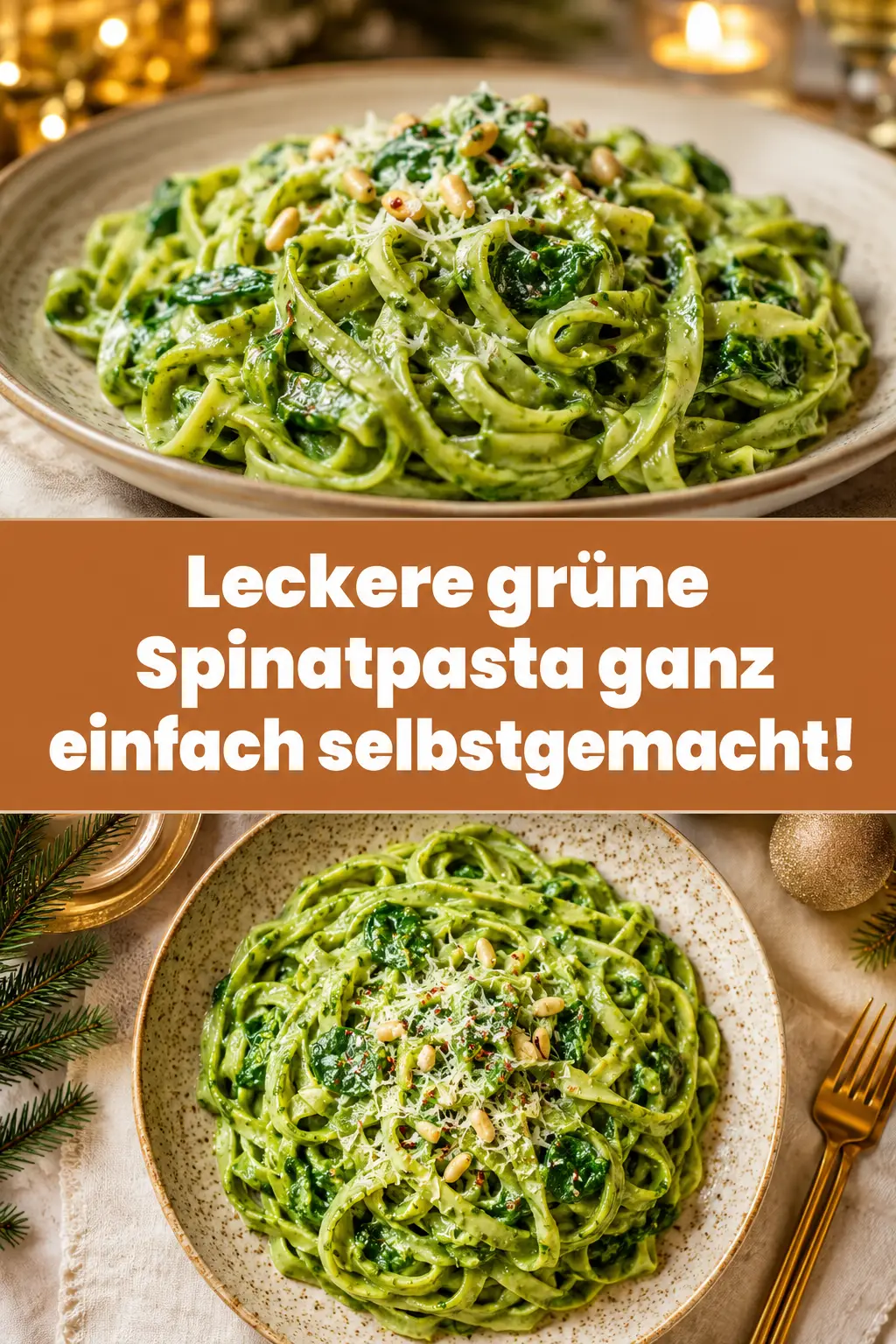 Leckere grüne Spinatpasta ganz einfach selbstgemacht!