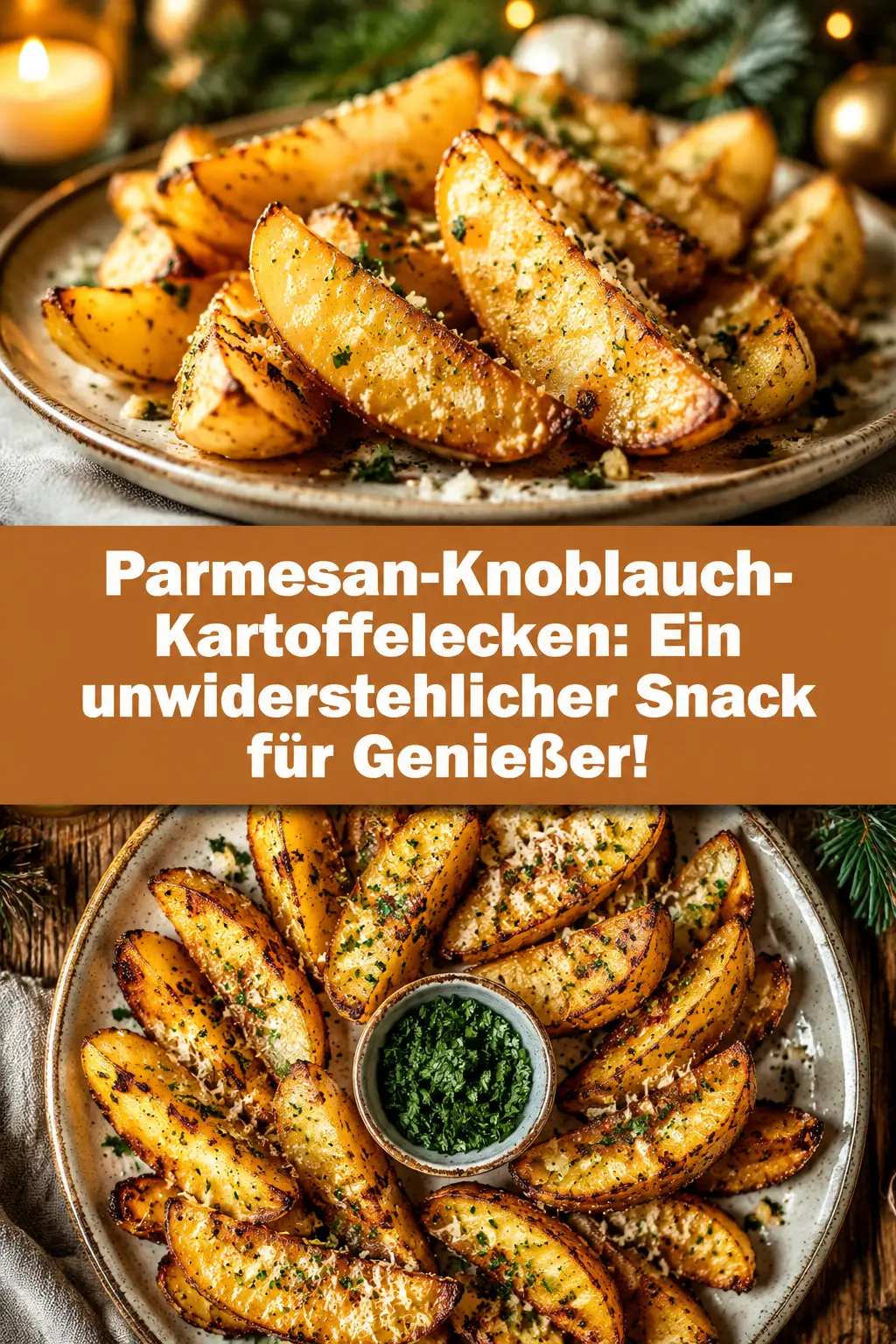 Parmesan-Knoblauch-Kartoffelecken: Ein unwiderstehlicher Snack für Genießer!