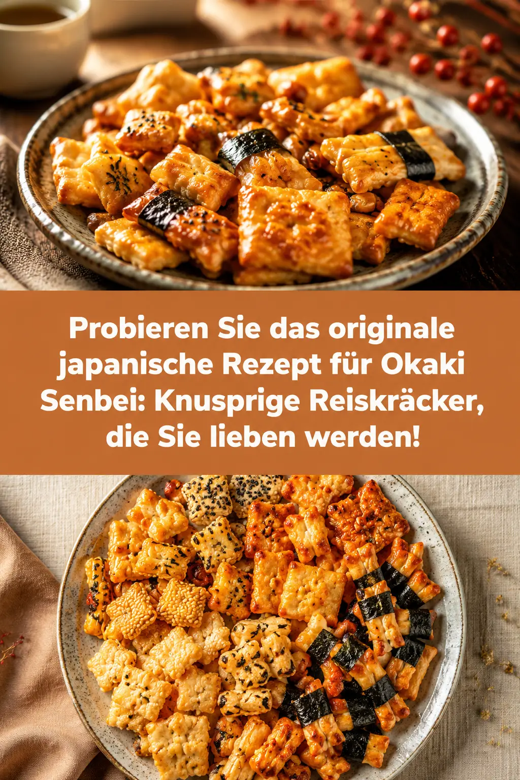 Probieren Sie das originale japanische Rezept für Okaki Senbei: Knusprige Reiskräcker, die Sie lieben werden!