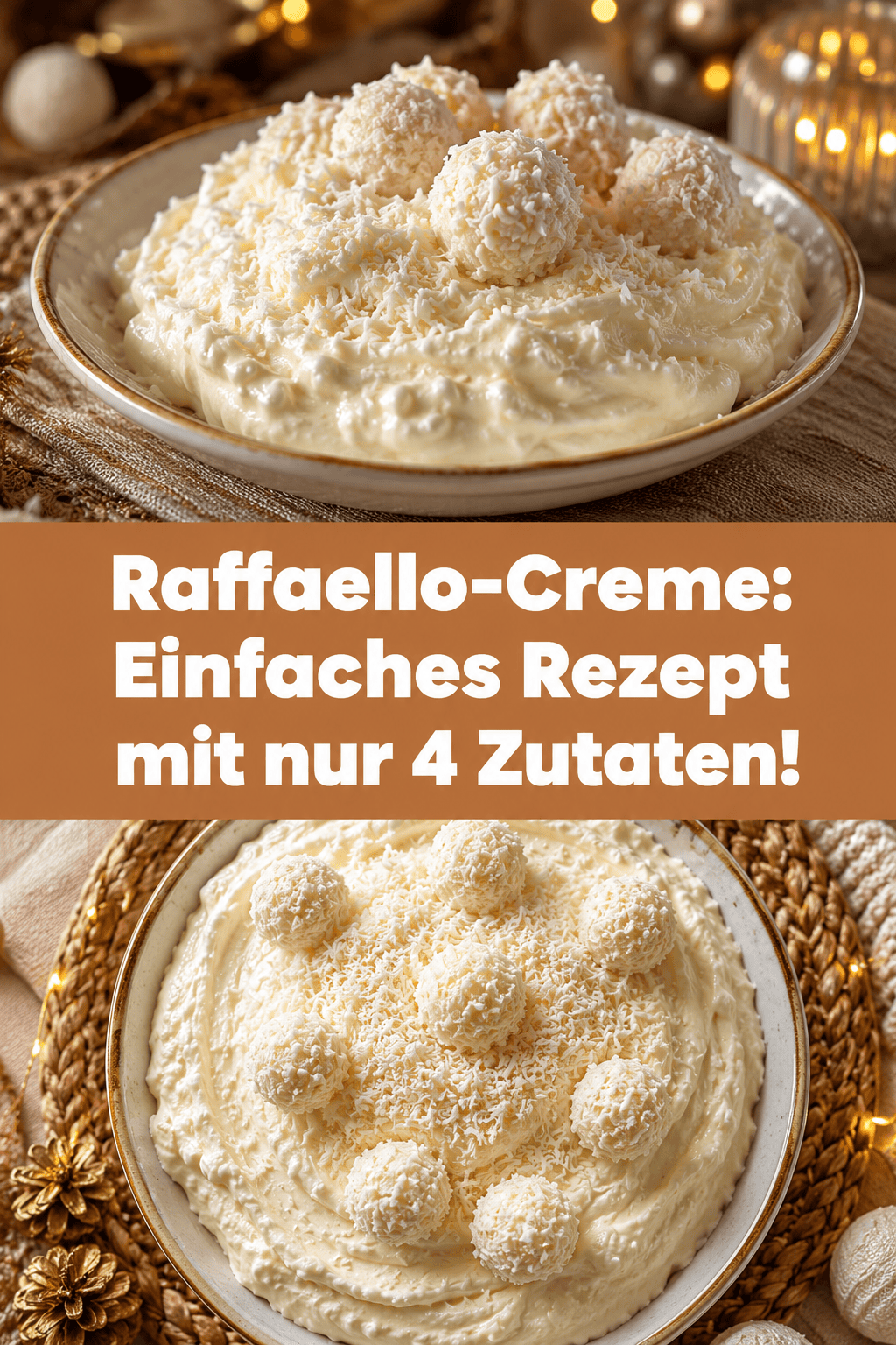 Raffaello-Creme: Einfaches Rezept mit nur 4 Zutaten!