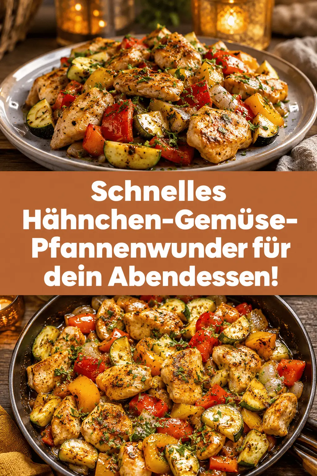 Schnelles Hähnchen-Gemüse-Pfannenwunder für dein Abendessen!