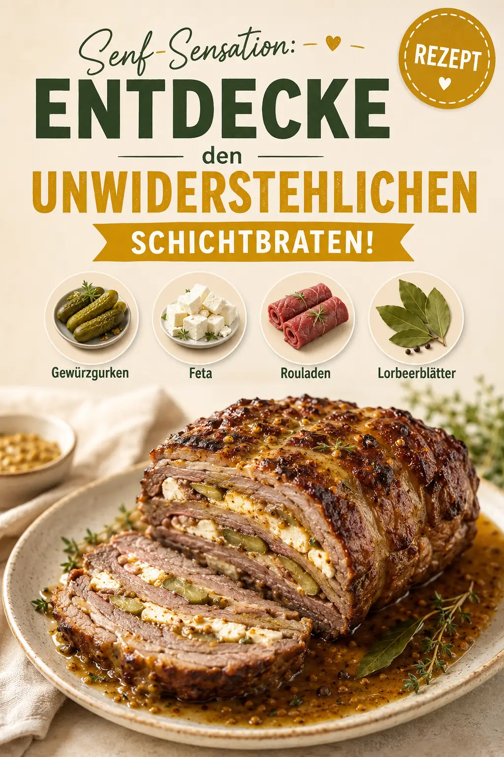 Senf-Sensation: Entdecke den unwiderstehlichen Schichtbraten!