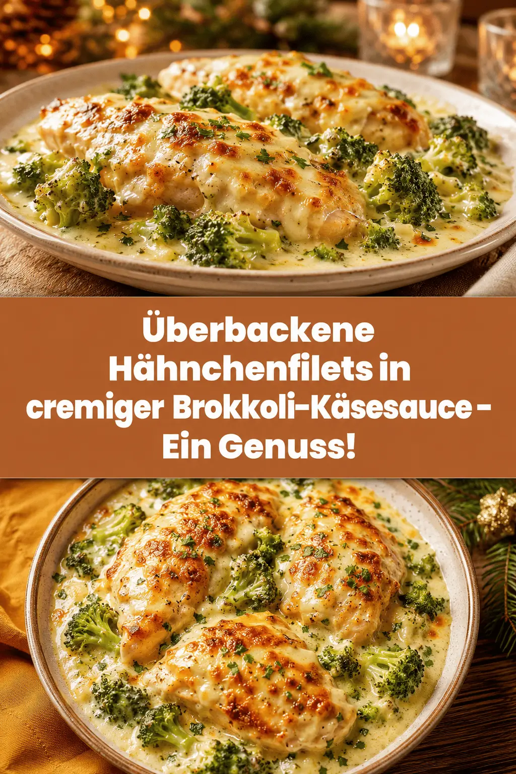 Überbackene Hähnchenfilets in cremiger Brokkoli-Käsesauce – Ein Genuss!