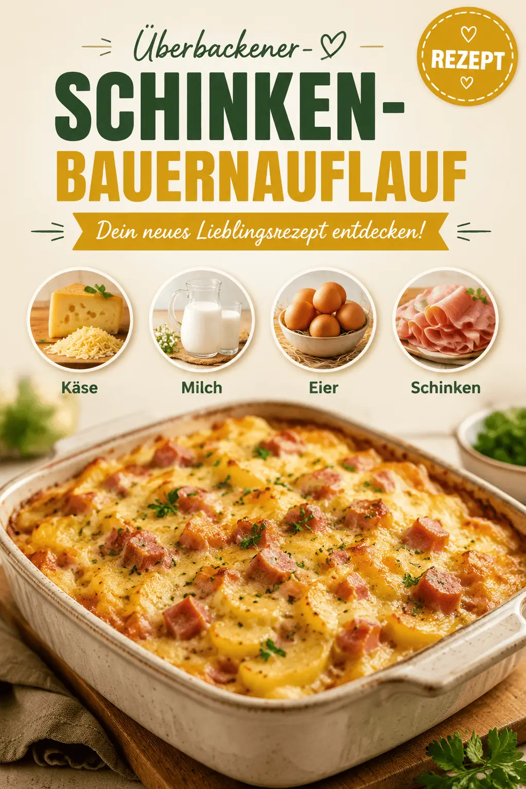 Überbackener Schinken-Bauernauflauf: Dein neues Lieblingsrezept entdecken!