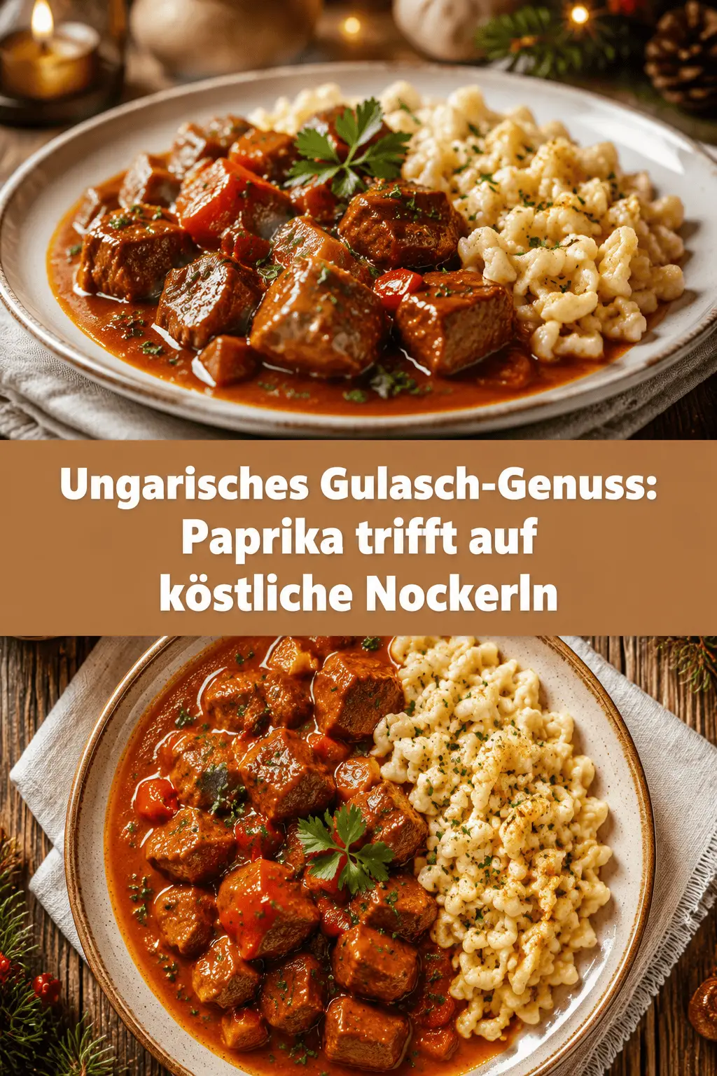 Ungarisches Gulasch-Genuss: Paprika trifft auf köstliche Nockerln
