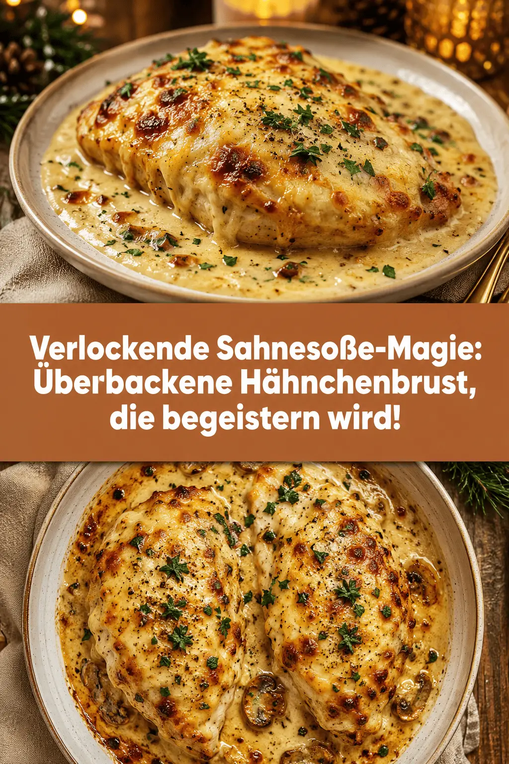 Verlockende Sahnesoße-Magie: Überbackene Hähnchenbrust, die begeistern wird!