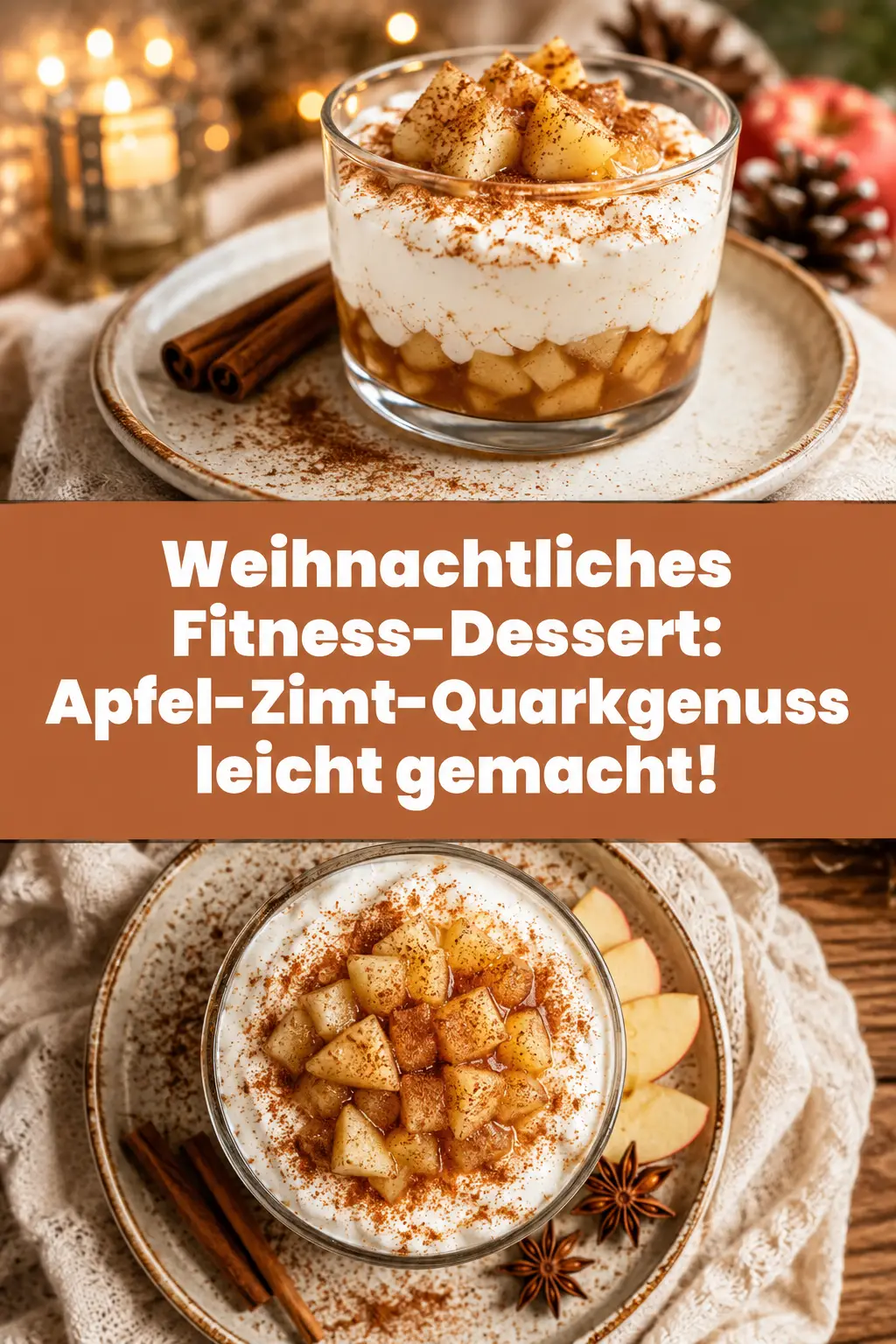 Weihnachtliches Fitness-Dessert: Apfel-Zimt-Quarkgenuss leicht gemacht!