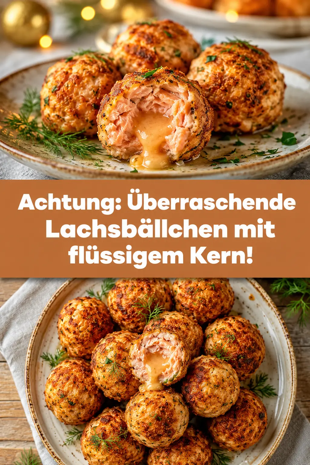 Achtung: Überraschende Lachsbällchen mit flüssigem Kern!