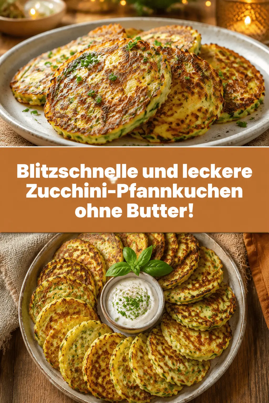 Blitzschnelle und leckere Zucchini-Pfannkuchen ohne Butter!