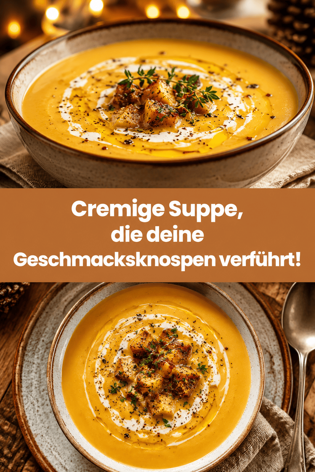 Cremige Suppe, die deine Geschmacksknospen verführt!