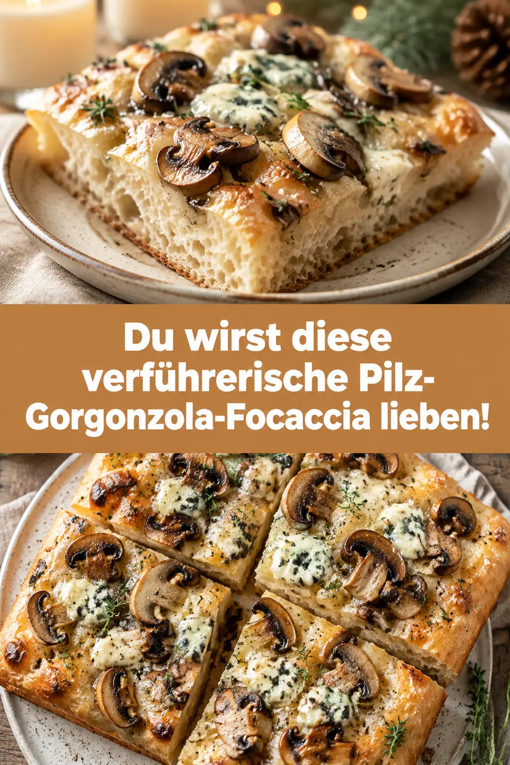Du wirst diese verführerische Pilz-Gorgonzola-Focaccia lieben!
