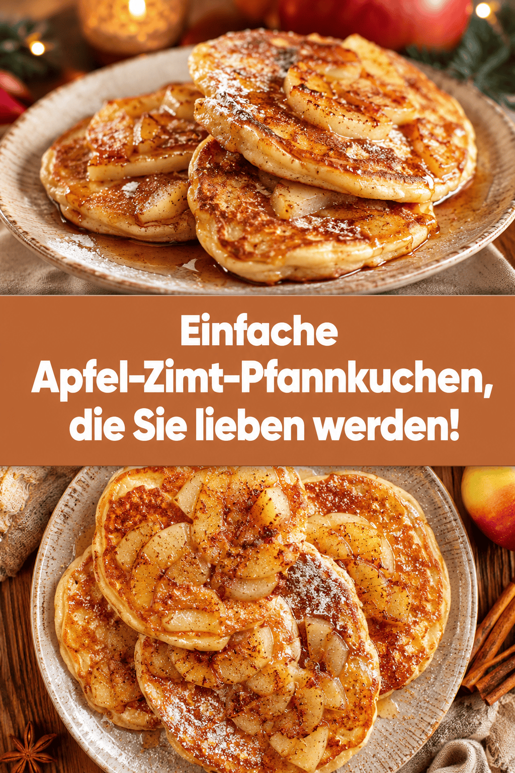 Einfache Apfel-Zimt-Pfannkuchen, die Sie lieben werden!