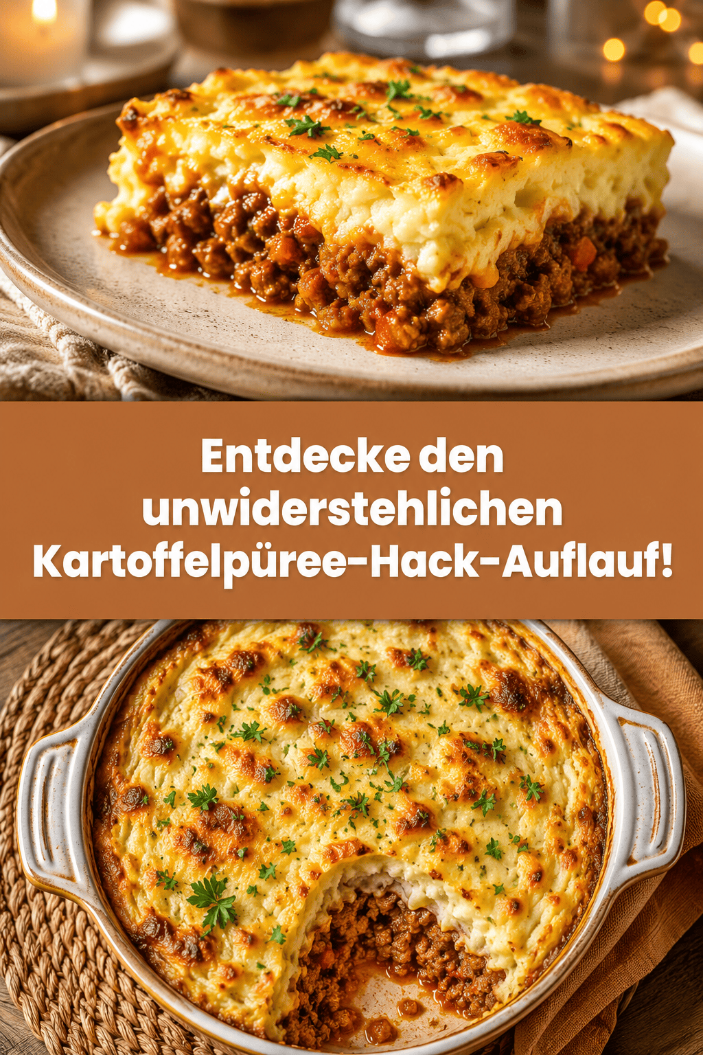 Entdecke den unwiderstehlichen Kartoffelpüree-Hack-Auflauf!