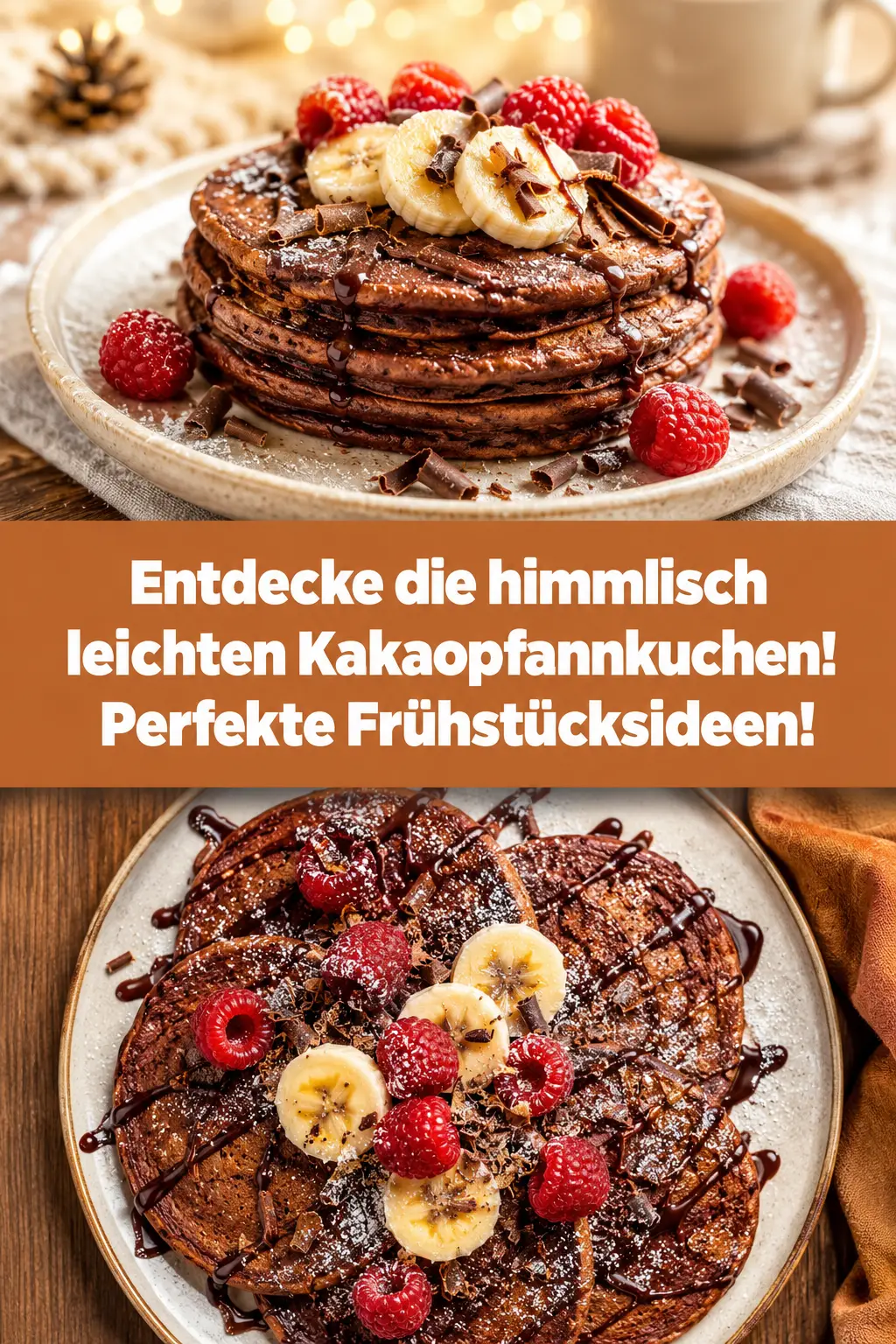 Entdecke die himmlisch leichten Kakaopfannkuchen! Perfekte Frühstücksideen!