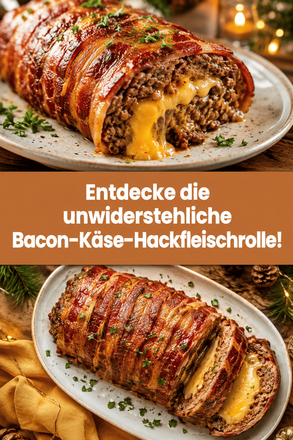 Entdecke die unwiderstehliche Bacon-Käse-Hackfleischrolle!