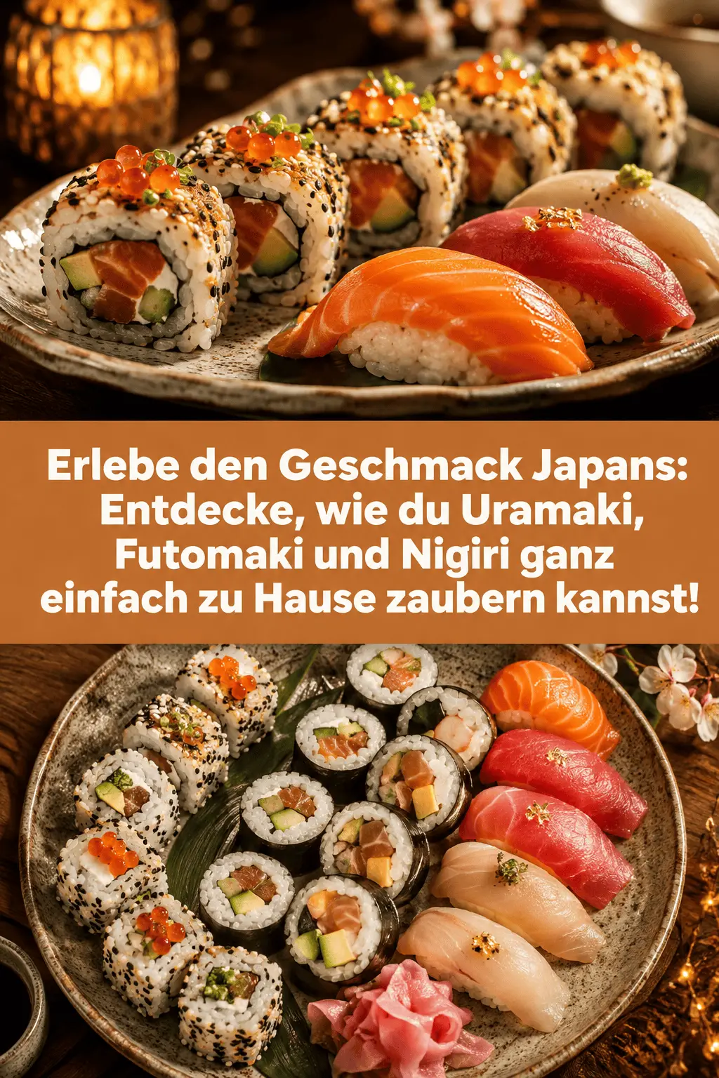 Erlebe den Geschmack Japans: Entdecke, wie du Uramaki, Futomaki und Nigiri ganz einfach zu Hause zaubern kannst!