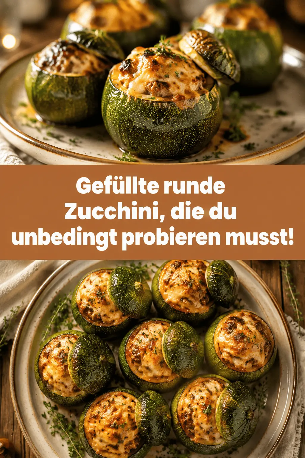 Gefüllte runde Zucchini, die du unbedingt probieren musst!
